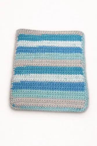Dish Cloth Spring Blue Stripes