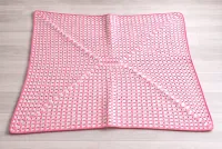 Dark Pink and White Blanket