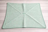 Mint Green And White Blanket