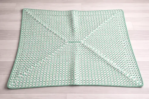 Mint Green And White Blanket